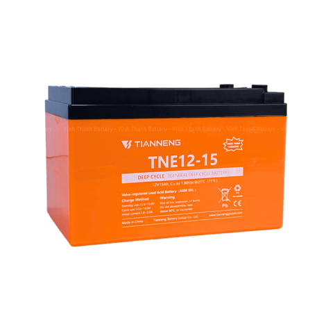 Bình ắc quy xe đạp điện Tianneng 12-15 (Chịu nhiệt)