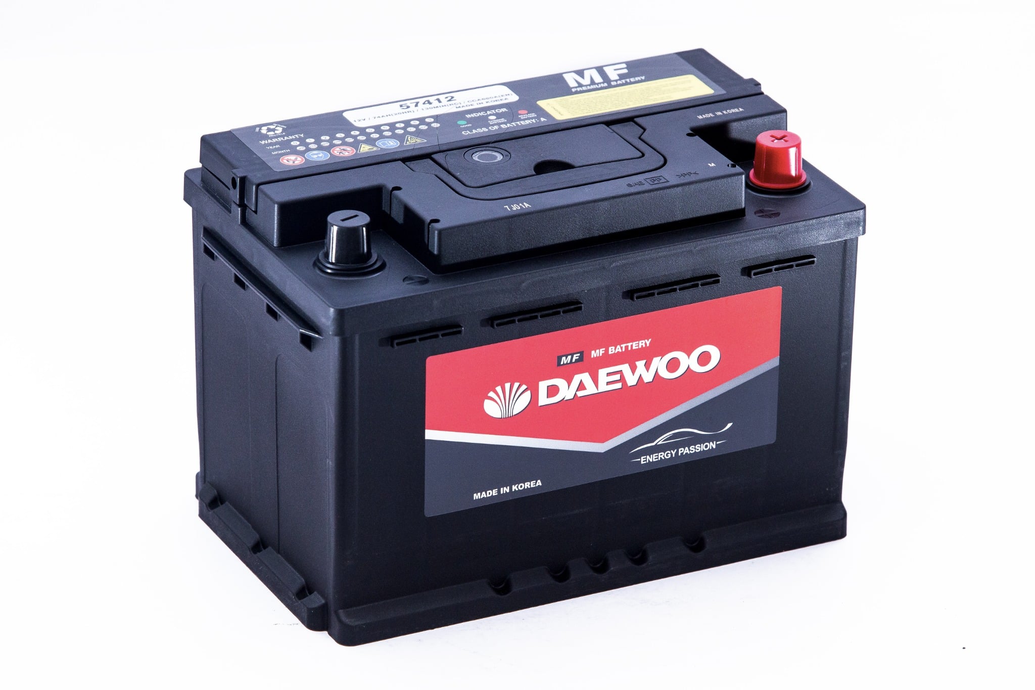 Bình ắc quy Ô tô NGOẠI NHẬP - Daewoo DIN57412 12V - 74AH